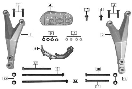 THA60% ×2 THA60%H4CBH20%×2 hanger shaft,Engine - CSC Motorcycles