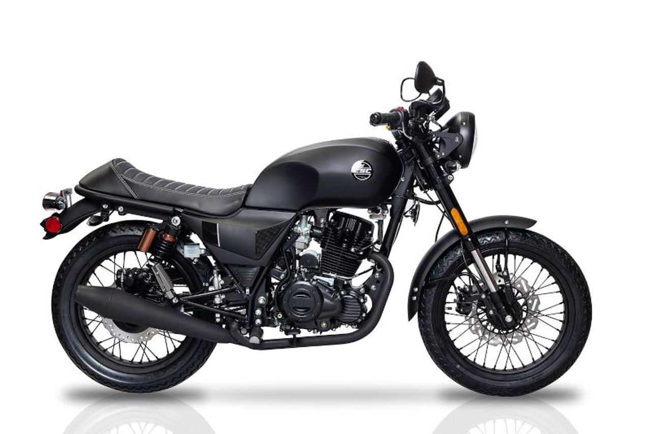 SG250 San Gabriel - The Retro Cafe Racer Motorcycle in Black - CSC  Motorcycles