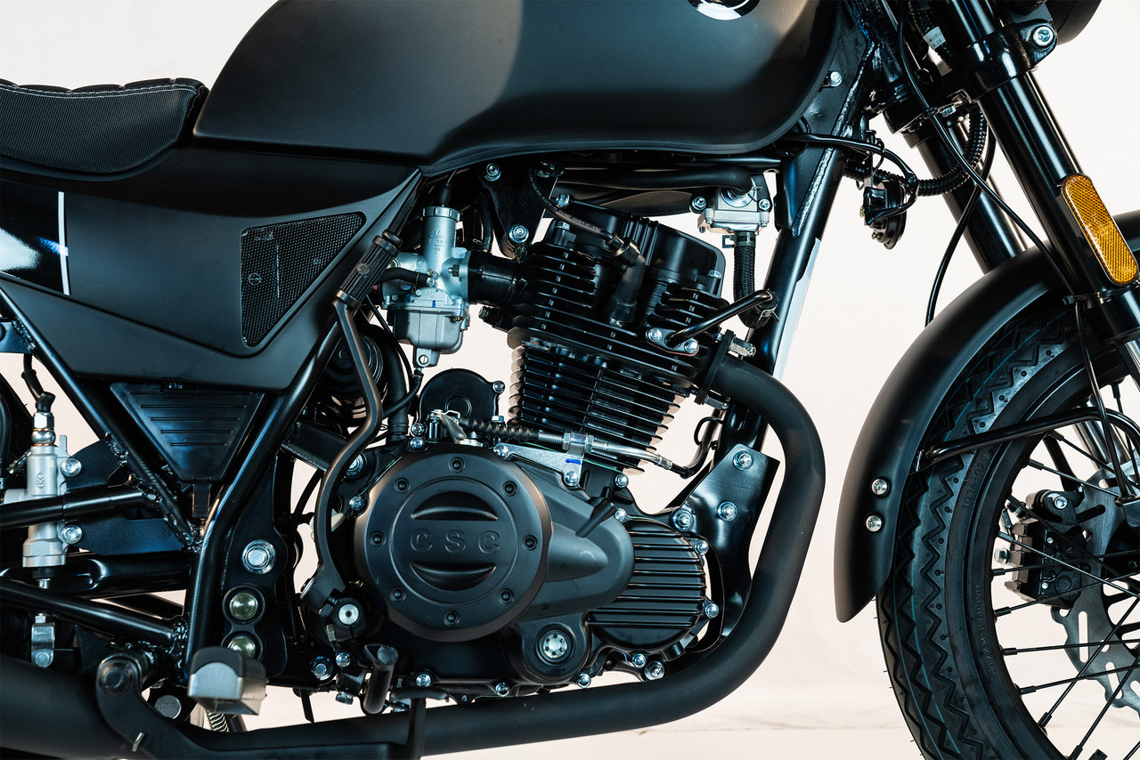 SG250 San Gabriel - The Retro Cafe Racer Motorcycle in Black - CSC 