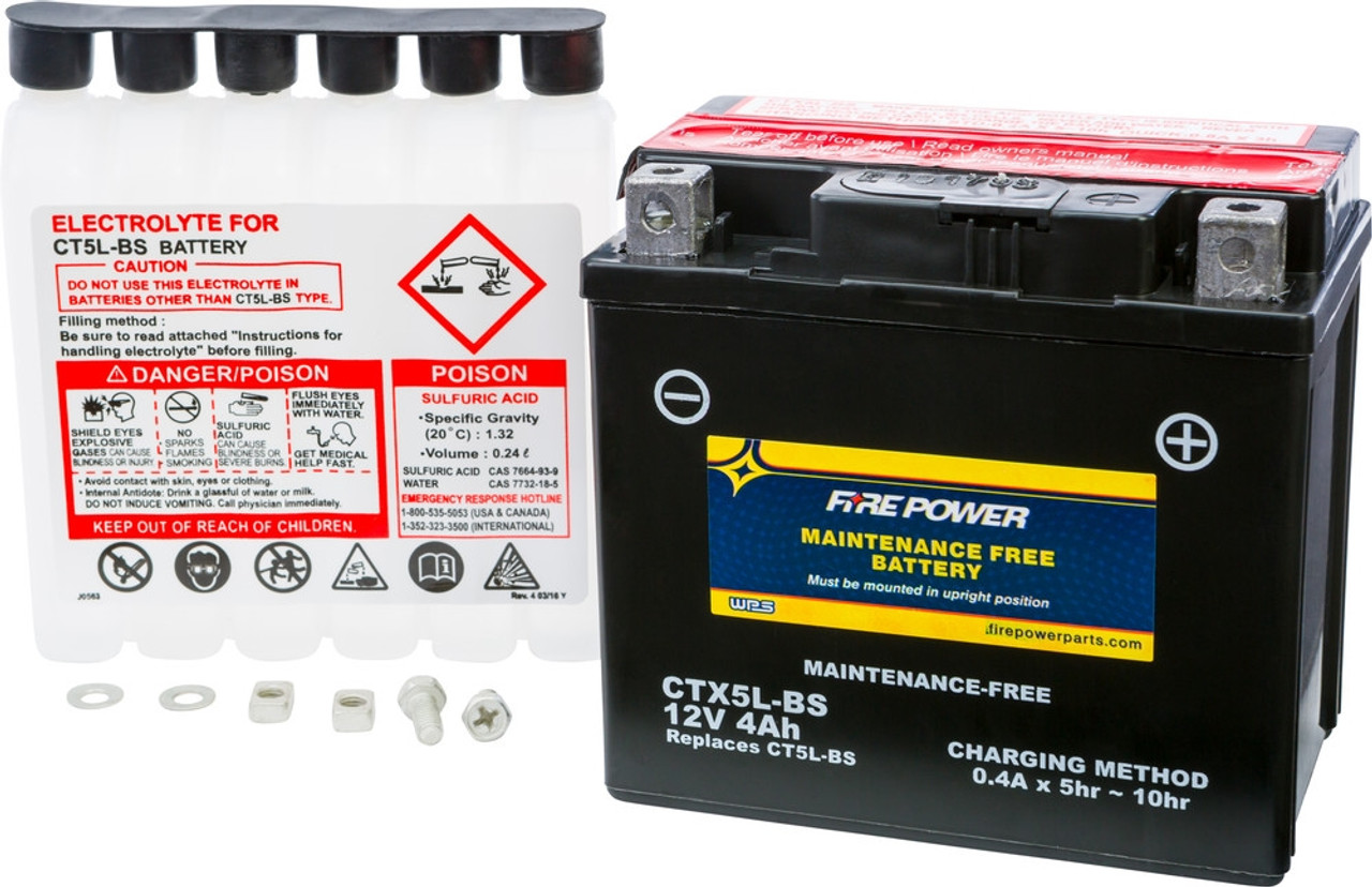 TT250 Sealed Battery CTX5L-BS - CSC Motorcycles