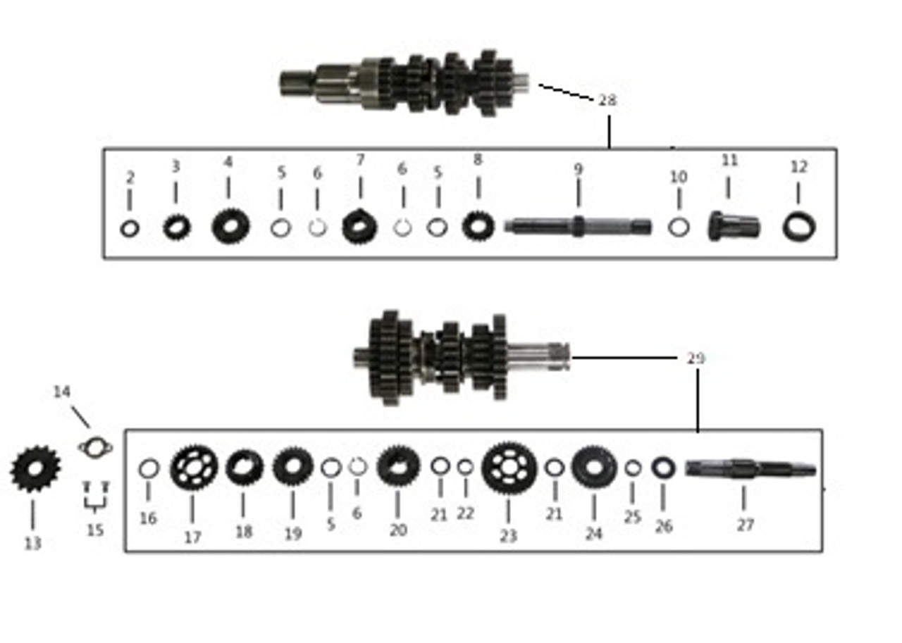 TRANSMISSION MAIN - COUNTER SHAFT