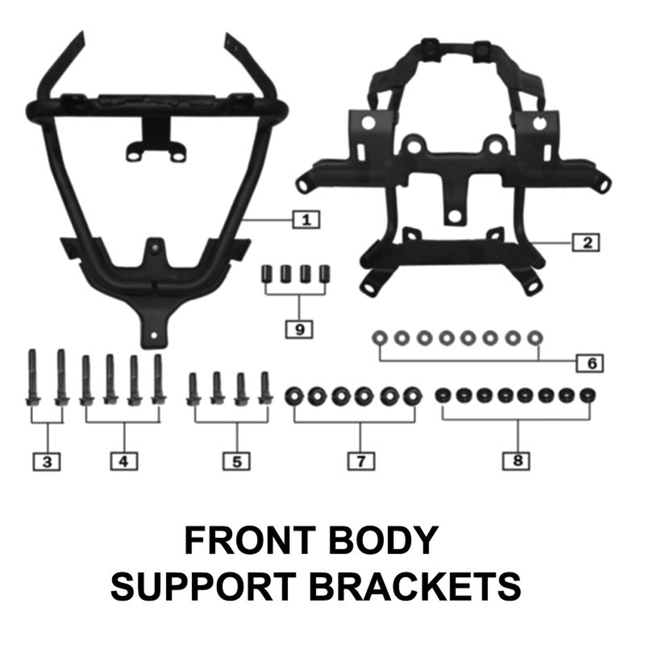 Body Support Brackets, Front