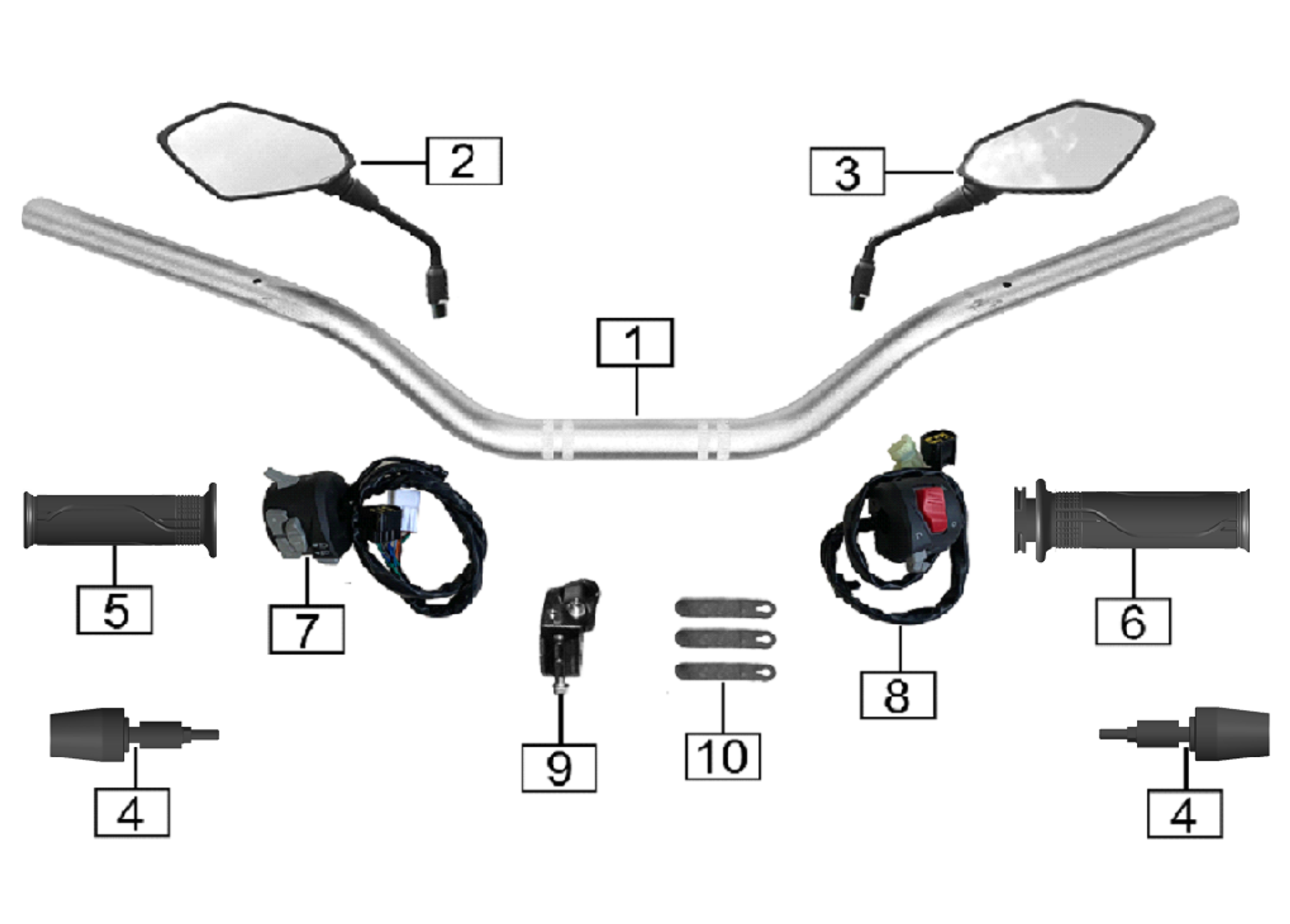 Stock Replacement Parts RX1E Parts Handlebars CSC Motorcycles