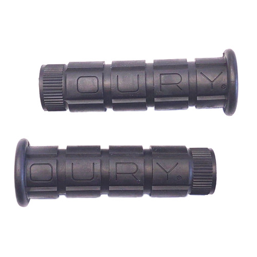 Oury Black Rubber Grips for E-Bikes, Mountain Bikes, BMX, ATV and PWC - Comfortable and Durable - Made in USA