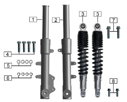 8ne ページ　SCO-125/CK Stock Replacement Parts - ES5 Parts - Shock Absorber - CSC Motorcycles