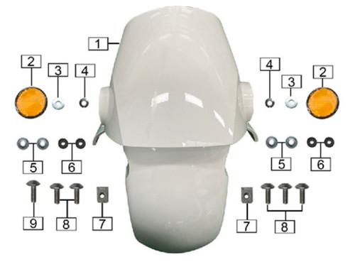 Stock Replacement Parts - ES5 Parts - Front Wheel Fender - CSC