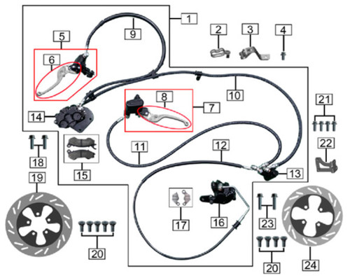 Section 10 ES5 Disc Brake Assembly Parts Diagram