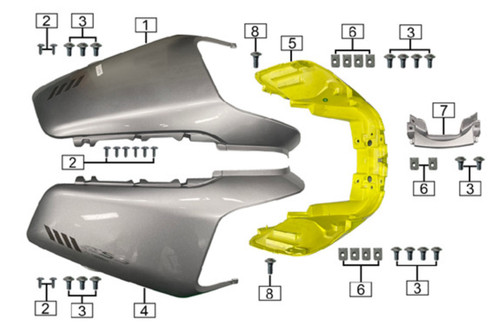 Cap,vehicle right part, Blue 2021 - CSC Motorcycles