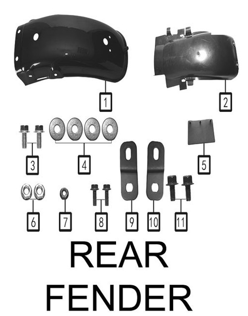 Bolt M6x12 for Rear Fender on SG250 2019-Up