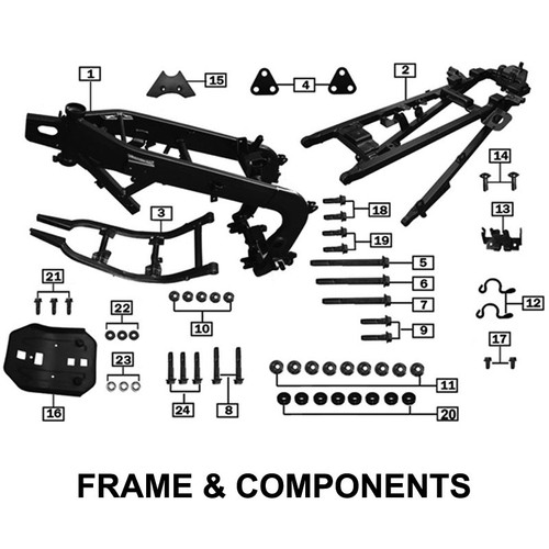 RXページ Stock Replacement Parts - RX3 Parts - Body Parts - Frame
