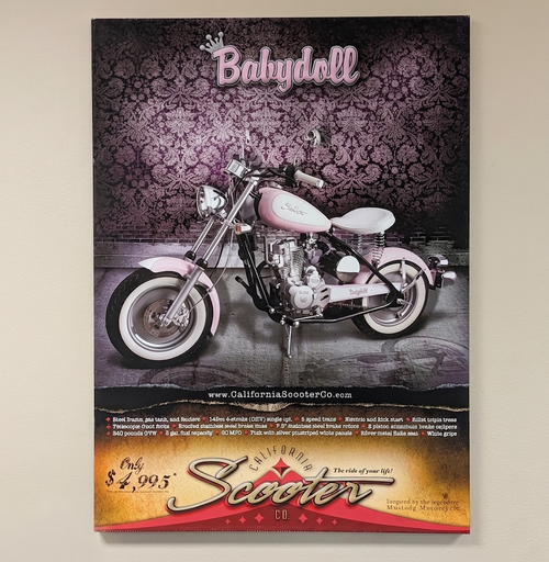 Original California Scooter Co. "Babydoll" Showroom Canvas (52" x 38") – In-Store Pickup