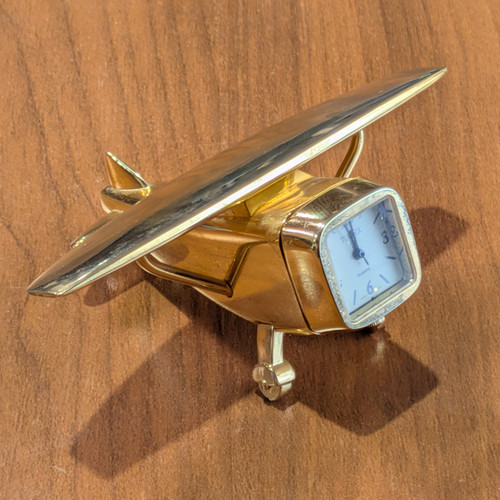 Timex Die-Cast Miniature High-Wing Airplane Desk Clock (Pre-Owned / Loose)