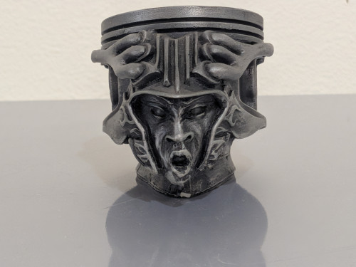 Piston Face - Metallic Resin Desk Sculpture