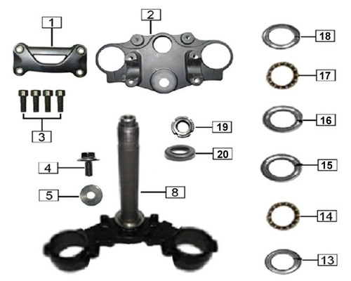 Hex Socket Head Bolt M8X30 for SG250 Handle Bar Clamp 2019-Up