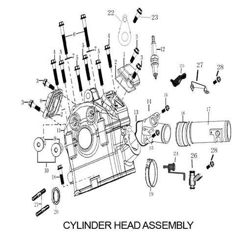 STUD M8X40, EXHAUST