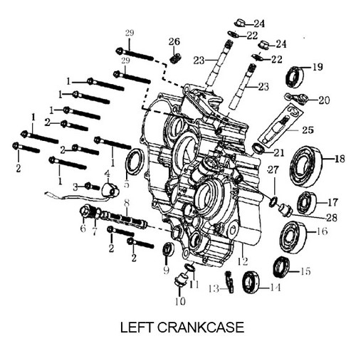 RX3 Adventure Left Engine Crank Case Parts | CSC Motorcycles