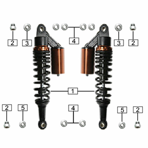 Axle, Rear Wheel m14x1.5x255 for SG250 2019-Up - CSC Motorcycles