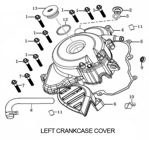 RX3 Adventure Engine Crankcase Cover, Left | CSC Motorcycles