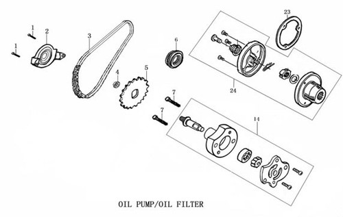 Screw M5x12, For TT250 Oil Pump