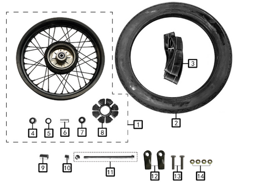 Rear Wheel Spacer, Left