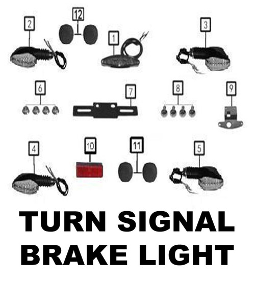 Left Turning Lamp, Front & Rear