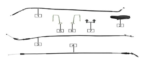 SG250 2019 and later stock replacement cables and parts diagram.