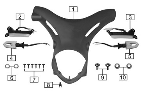 Monterey Shell- Headlight Turn Signals- Front Parts Diagram