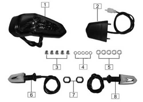 Monterey Tail-Light Turn Signals- Rear Parts Diagram