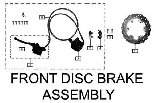 ZT22-107-06132 Front disc brake caliper 2016-UP TT250