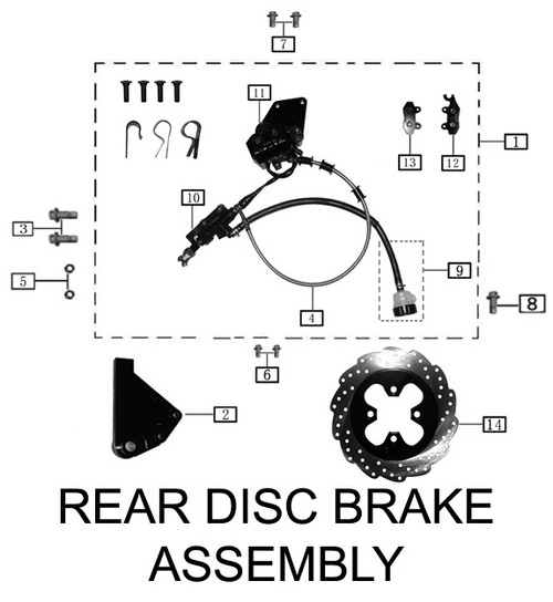 ZT23-101-06204 Rear brake mounting bracket 2016-UP TT250