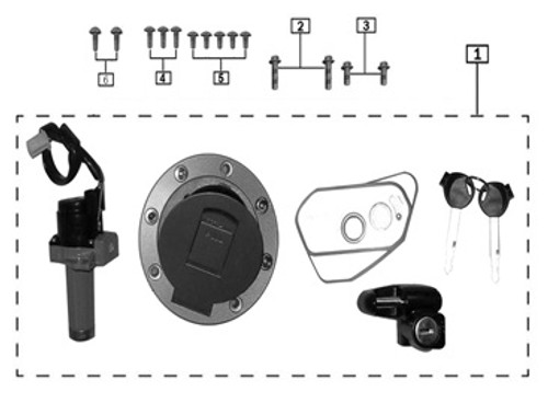 ZT5-100-06097 Vehicle lock set assy 2016-UP TT250