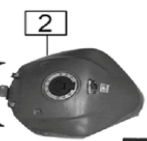 H09-102S-05121 Fuel tank, Smoky Gray 2016-UP RZ3S