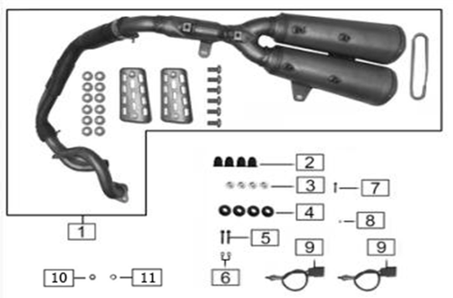 RZ3S Haylon Muffler Parts Diagram