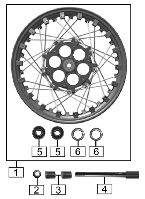 R17-104-04622 Axle,Front Wheel  2021-UP RE3