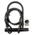 Standard U-Lock Bicycle Lock with Cable by Sunlite - Black - Compatible with All CSC Electric Bicycles