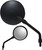 0640-0949 Black Round Mirror by Parts Unlimited. Stock Photo.