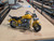 16" Vintage Yellow Motorcycle Sculpture – Mixed Media Classic Cruiser Model Decor (16" x 9" x 6")