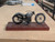 9.5" Miniature Wire & Metal Cruiser Sculpture on Wooden Base – Industrial Art Decor (9.5" x 4" x 4")
