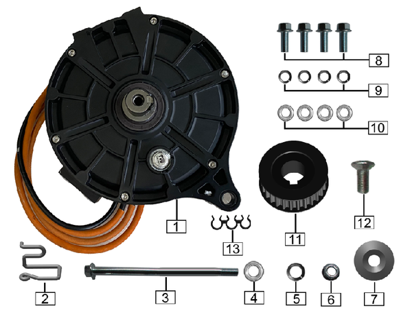 RX1E Electric Motorcycle Engine Parts Diagram