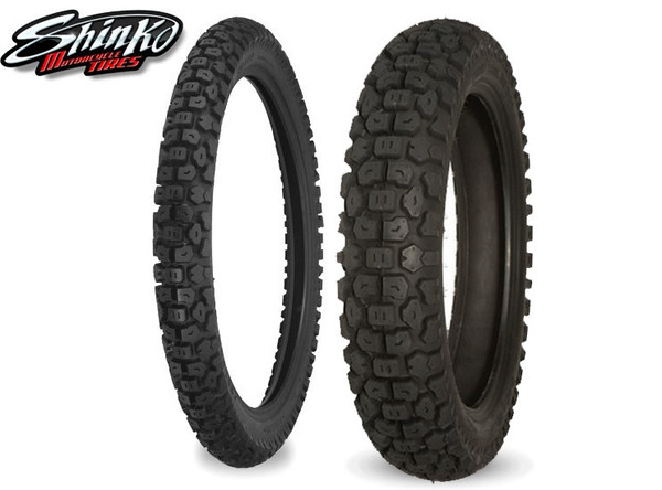 TIRE, FRONT, SHINKO 244 SERIES - 4.10-18 65S B, FRONT/REAR