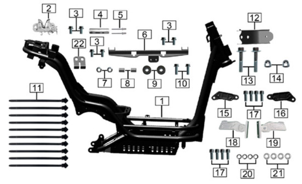 Section 22 ES5 FRAME ASSEMBLY Parts Diagram