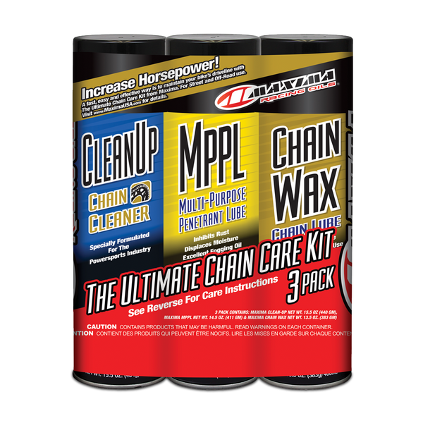 Maxima Synthetic Chain Guard, Cleanup & MPPL Chain Care Combo Kit