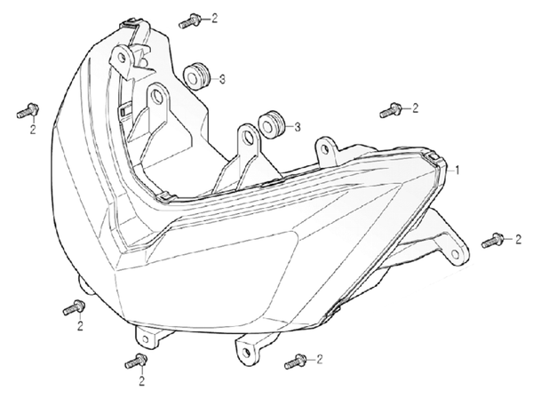 #2 - Bolt, Flange, 6X17 for E-RT3 Headlight