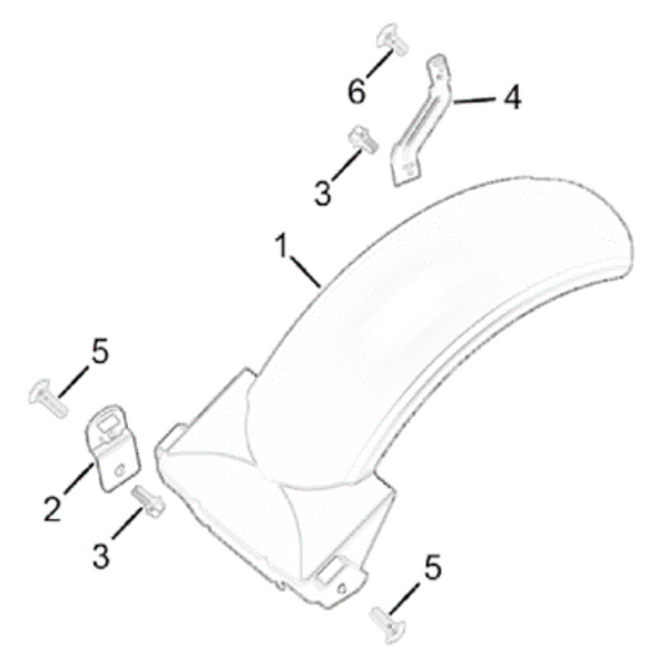 #5 - Large Flat Head Hex Socket Scre M6X20 for E-RT3 Rear Fender