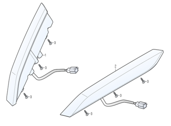 #2 - Turn Signal Assembly, Left Side Front  for E-RT3 Front Turn Signals