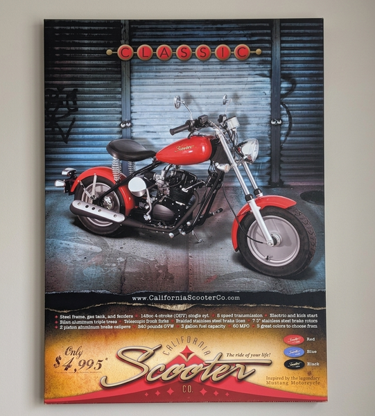 Original California Scooter Co. "Classic" Showroom Canvas (52" x 38") – In-Store Pickup