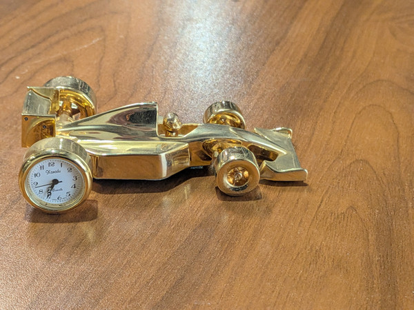 Xanadu Die-Cast Miniature F1 Race Car Desk Clock (Pre-Owned / Loose)