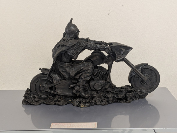 Armored Warrior Chopper - Dark Fantasy Resin Statue & Desk Sculpture