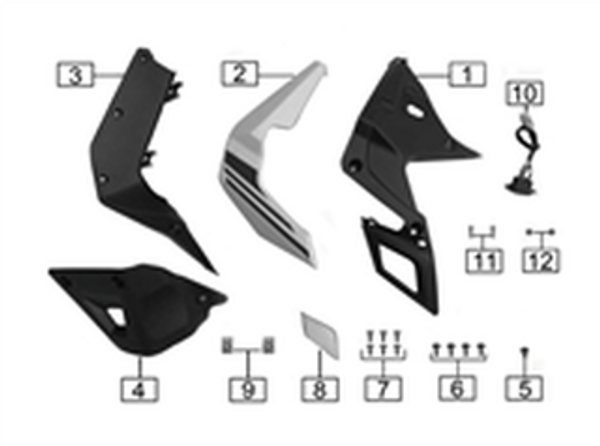 Fuel tank right decorative plate