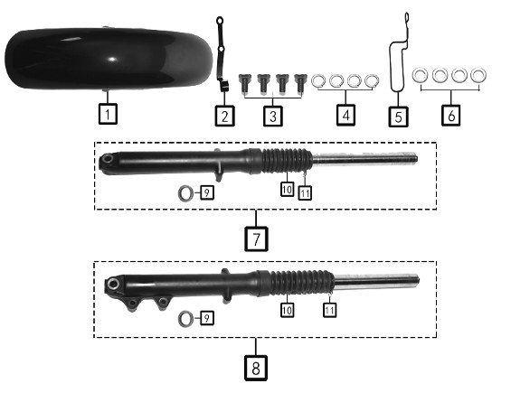 OEM Replacement Part for SG250 2018 Right front damper - CSC